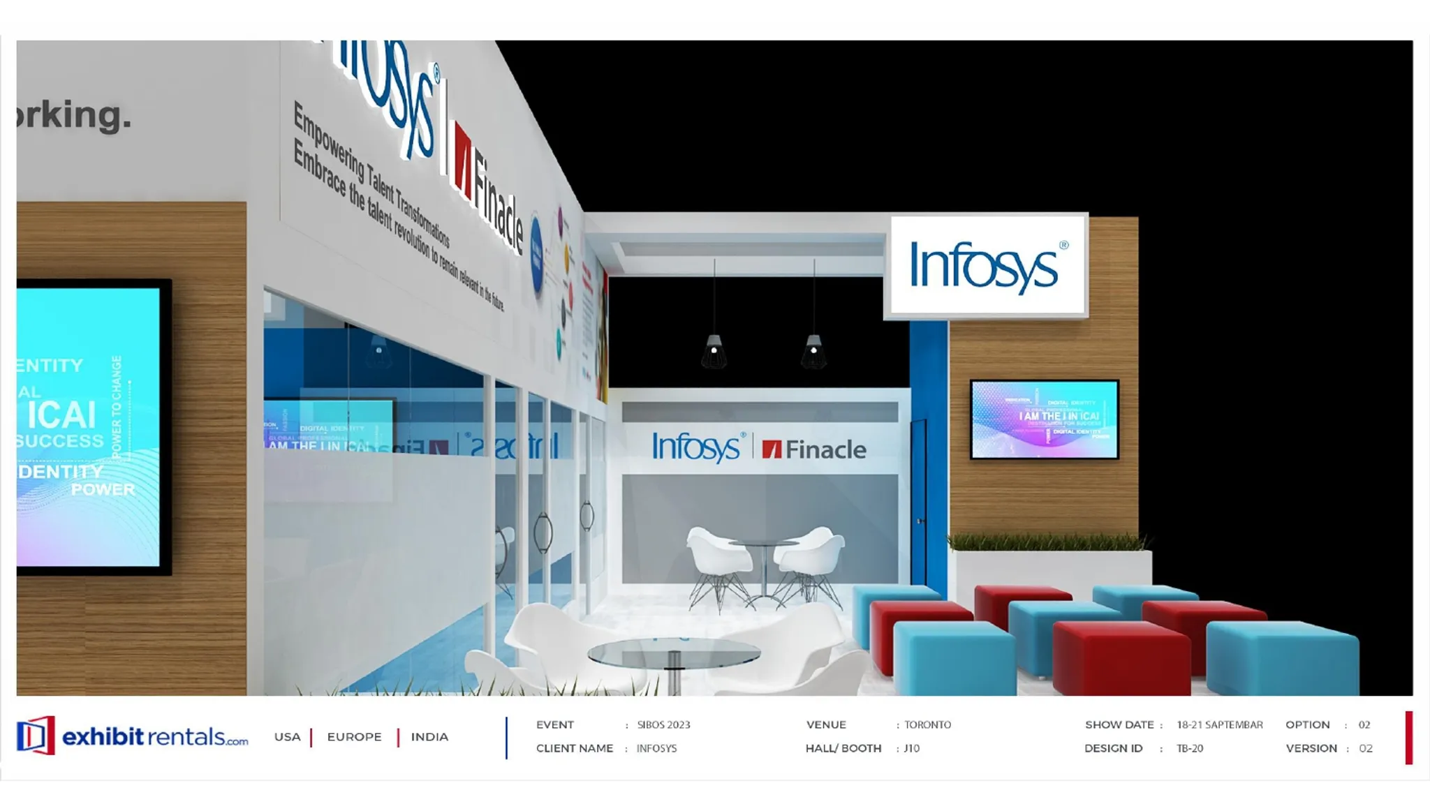 30x40 Peninsula booth design by Exhibit-Rentals